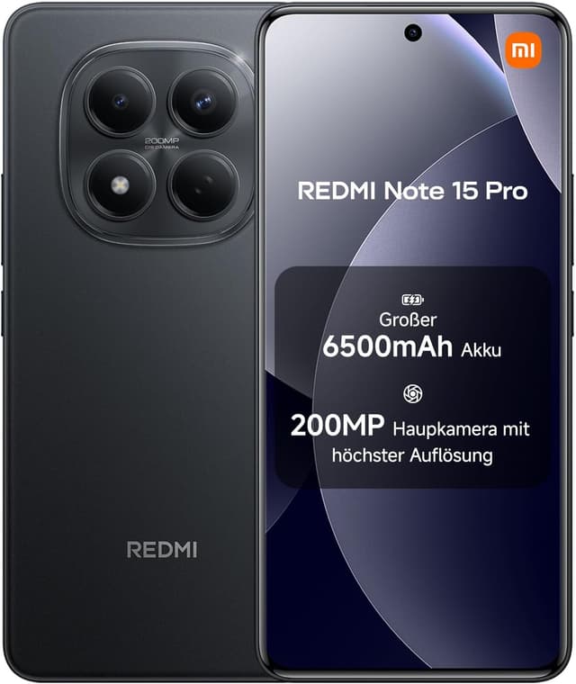 Detalle de Xiaomi Redmi Note 15 Pro Smartphone (12+512 GB) – 6.500-mAh-Akku, 200-MP-Kamera, IP65