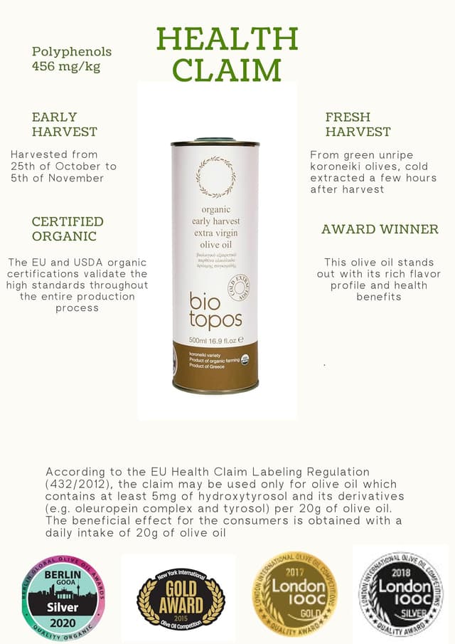 Thumbnail 2 de Biotopos Premium BIO Olivenöl 500ml 🫒
