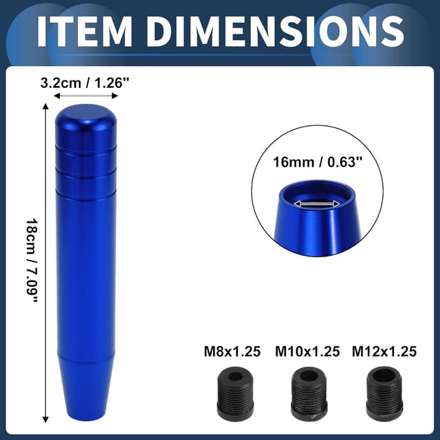 Thumbnail 4 de INFINAUTO 18cm universal shift knob for cars