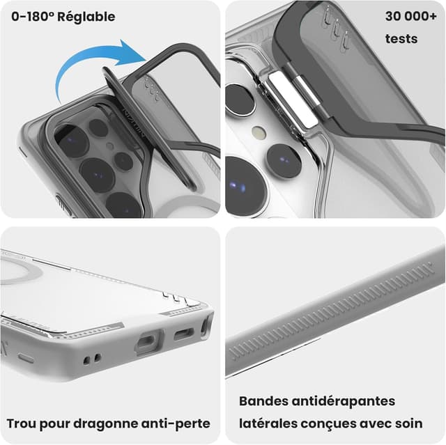 Detalle de Coque Nillkin Iceblade Magnétique pour Samsung Galaxy S26 Ultra 5G (6,9 pouces) — transparente avec couvercle caméra