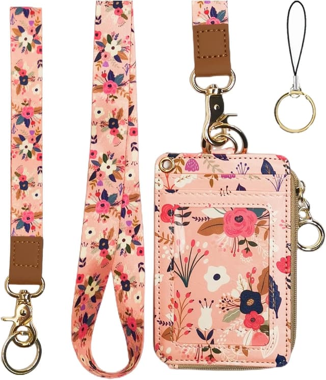Imagen de Portefeuille à lanière tendance Motif floral rose pour femme en OfertitasTOP