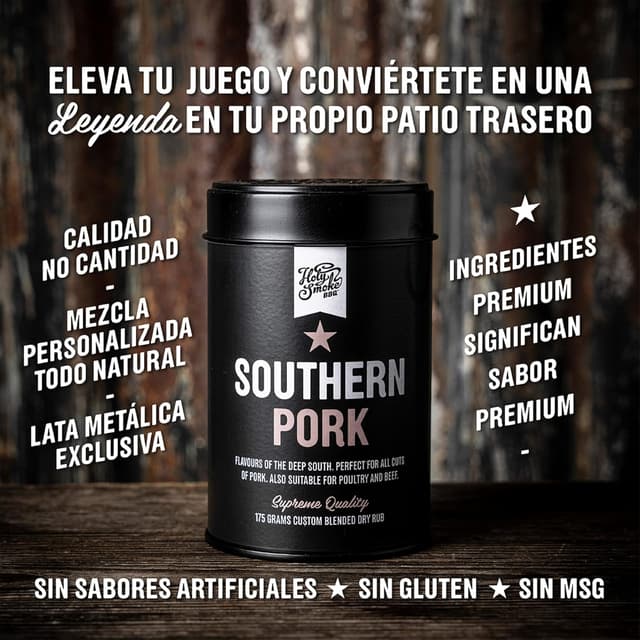 Thumbnail 1 de Southern Pork BBQ Rub 175g 🌶️ Sazón Versátil para Asados