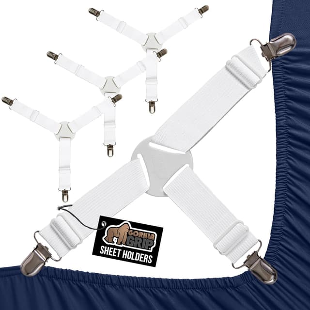 Detalle de GORILLA GRIP Bed Sheet Holders 4 Pack