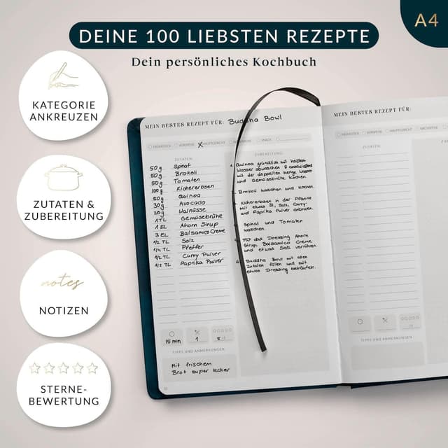 Thumbnail 3 de Lebenskompass Rezeptbuch A4 100 Rezepte