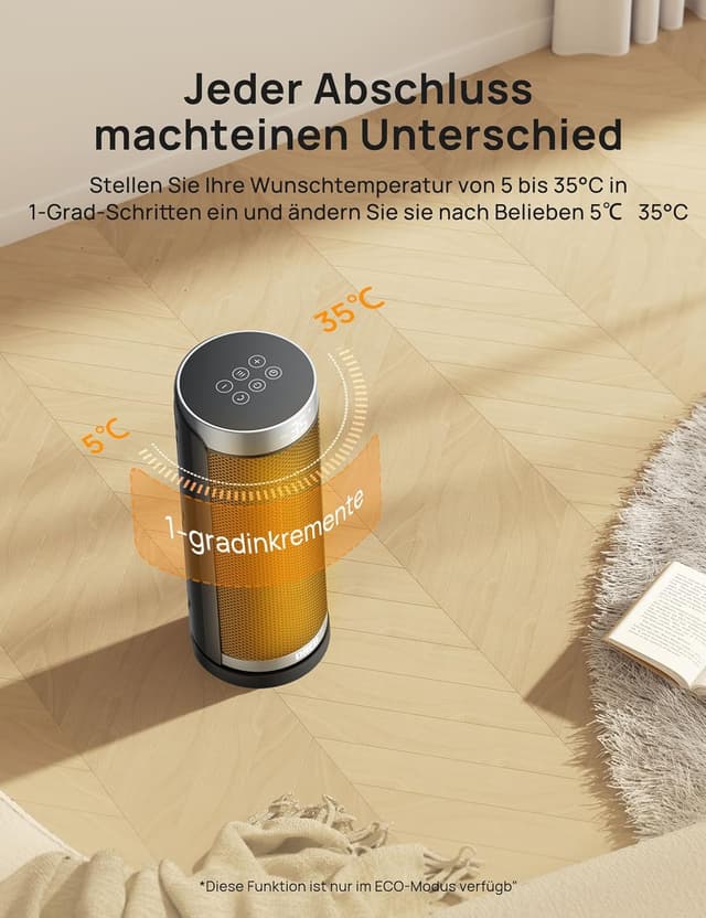 Thumbnail 5 de Dreo Solaris Slim H3 Heizlüfter 70° Oszillation