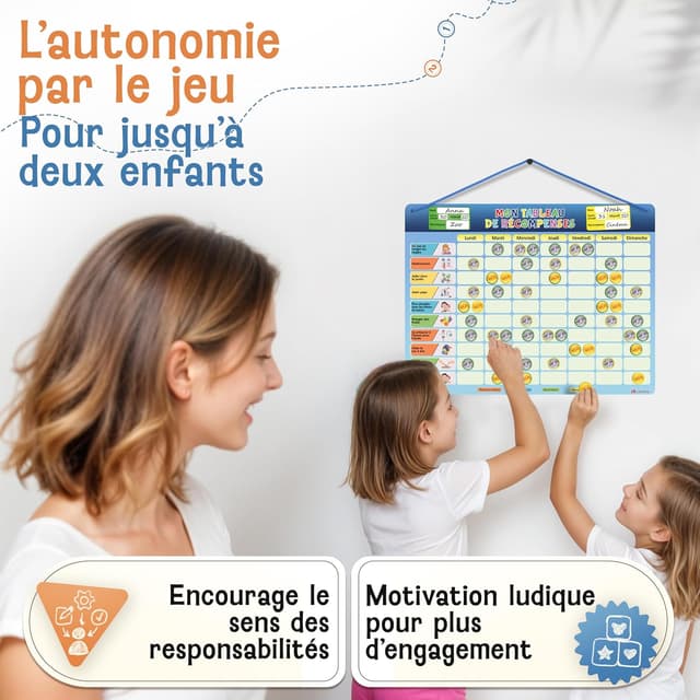 Thumbnail 3 de LIKARTO Tableau de récompenses enfant 280 aimants 🧩