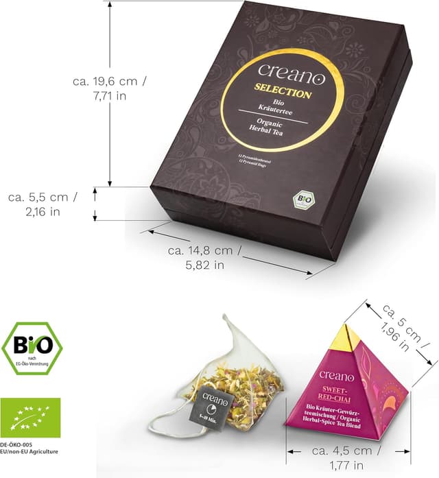 Thumbnail 1 de Creano Set Regalo Tisane Biologiche 12 piramidi 30g