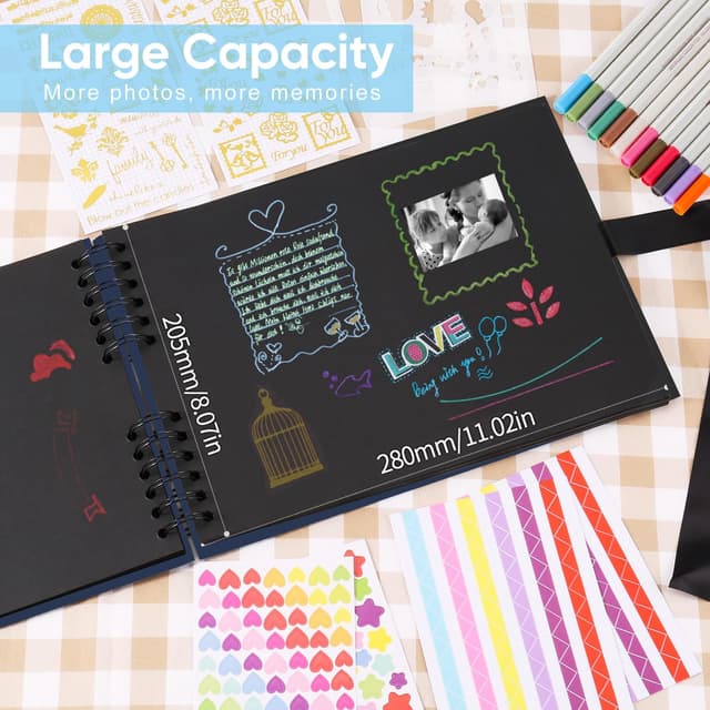 Thumbnail 2 de DazSpirit Fotoalbum Zum Selbstgestalten 28x20,5 cm 80 Seiten