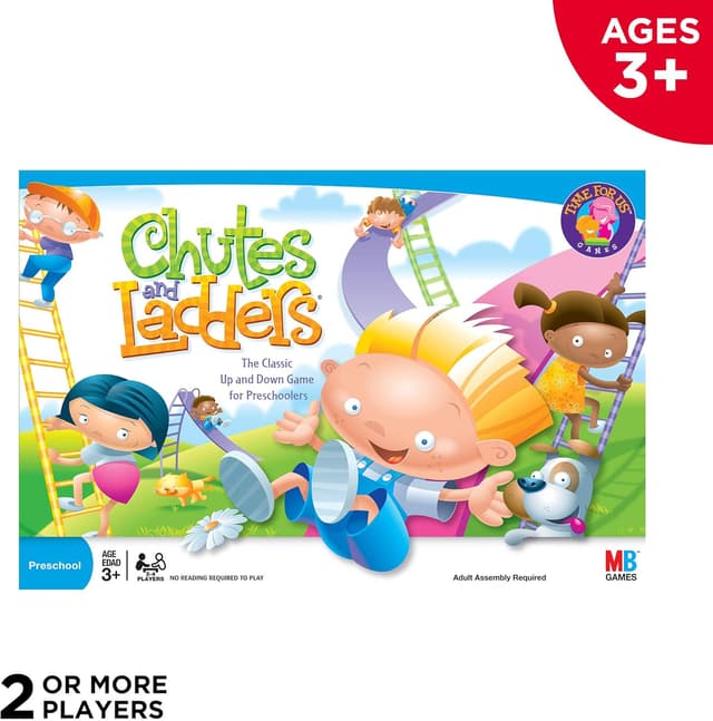 Detalle de Hasbro Chutes and Ladders game Ages 3+ 🎲
