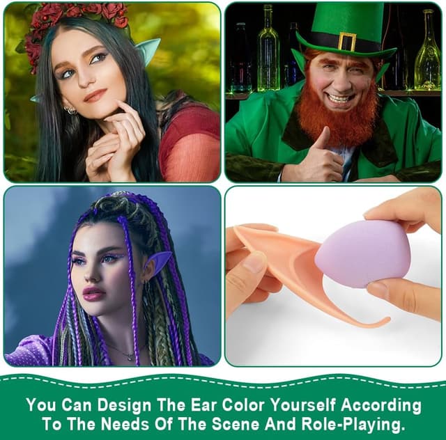Thumbnail 6 de Aomig Elfenohr-Set für Kinder & Erwachsene (Fairy Pixie), Latex-Cosplay-Ohren für Halloween, Karneval & Partydeko