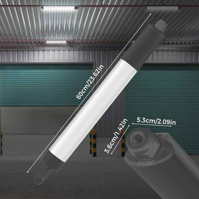 Detalle 2 de zemty Feuchtraumleuchte LED Röhre 60 cm (IP65) mit 3 Farbtemperaturen 18 W