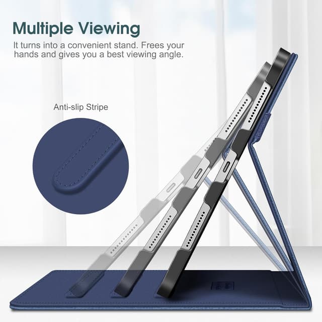 Detalle de FINTIE iPad case 11 inch navy stand