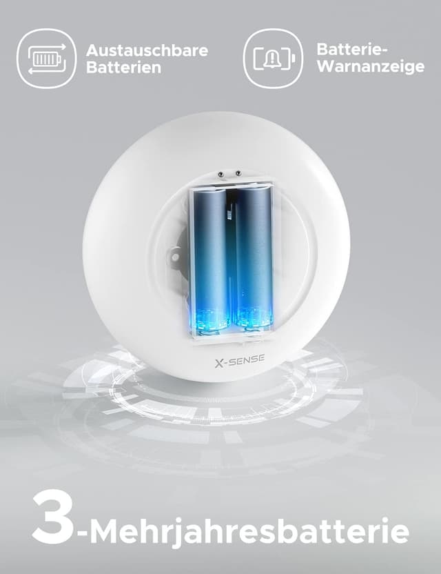 Detalle de X-Sense STANDALONE WS01 Mini-Wassermelder ohne App (3er Set) – batteriebetrieben, IP66, 110 dB Alarm