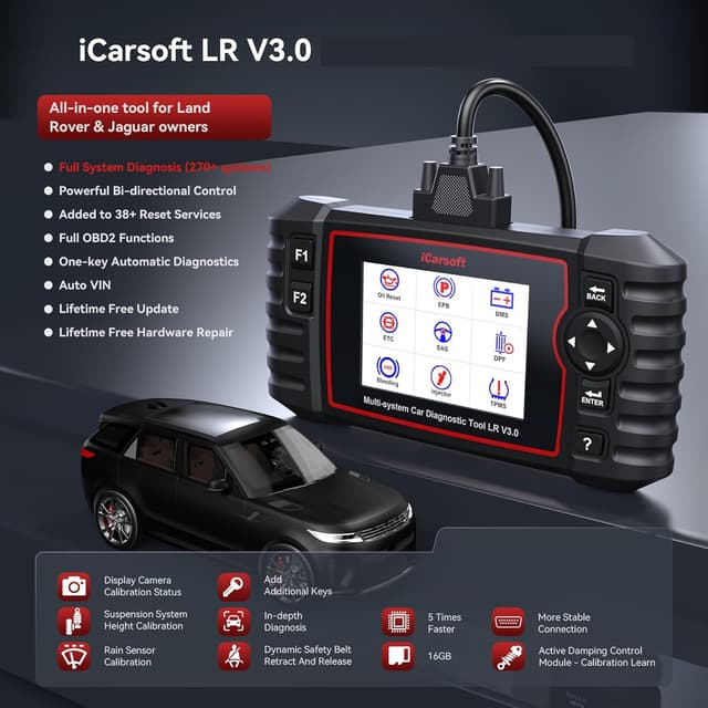 Detalle de iCarsoft LR V3.0 OBD2 scanner with 43 services