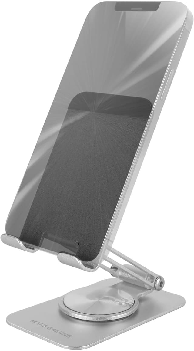 Detalle de Mars Gaming MA-RSS : support pliable pour smartphone avec rotation 360° et hauteur réglable