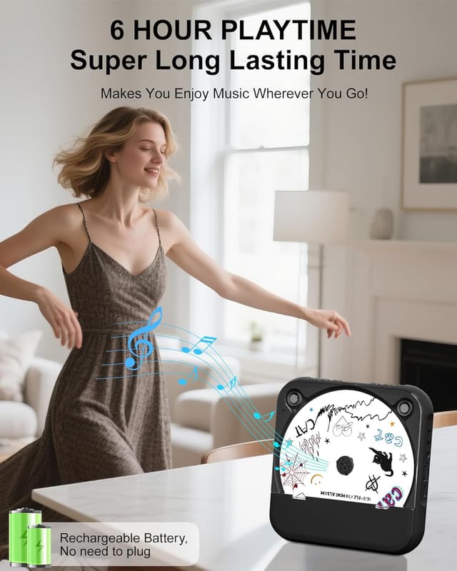 Thumbnail 1 de ENVYCLOUD portable CD player 6h