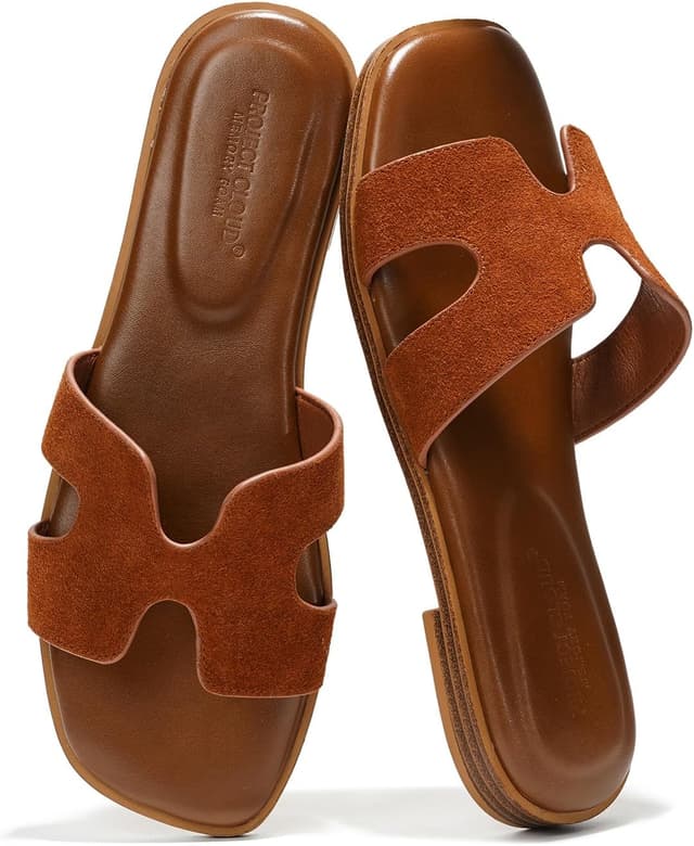 Detalle de Project Cloud Women’s Genuine Leather Sandals with Memory Foam Insole