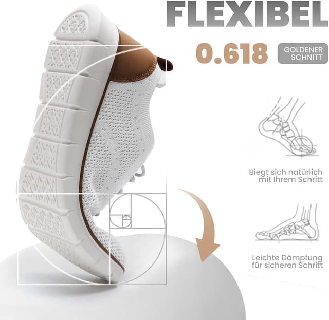 Detalle de LEZTA Herren Anzugschuhe Sneaker (Oxford-Style) – atmungsaktive Mesh-/Strick-Oberfläche, rutschfest