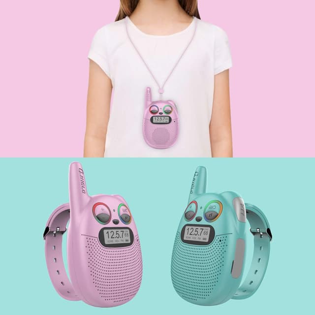 Detalle 2 de Qniglo Rechargeable Kids Walkie Talkies (FM, Long-Range) for Ages 3–14
