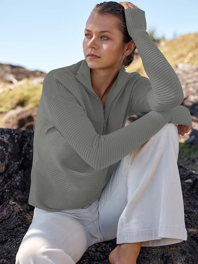 Thumbnail 6 de ANRABESS Womens Quarter Zip Pullover S