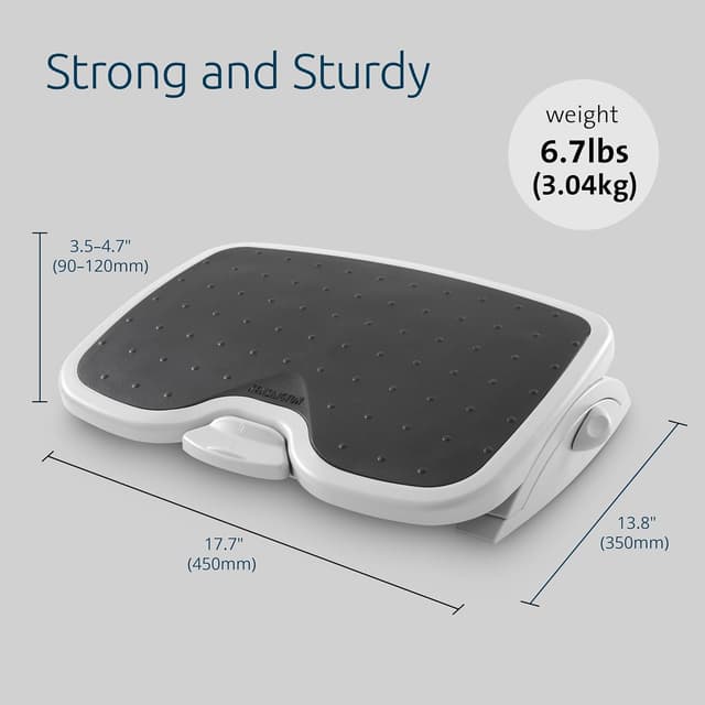 Thumbnail 6 de Kensington SoleMate Plus (56146) repose-pieds ergonomique SmartFit à 6 niveaux, inclinaison réglable et base antidérapante, gris