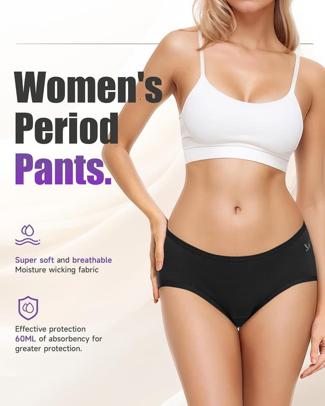 Thumbnail 5 de TANSTC Mutande Mestruali Cotone 4 Strati