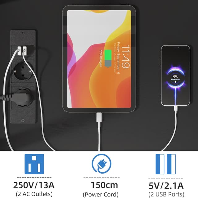 Detalle 2 de TV-Ständer Rollbar 32 bis 75 Zoll Schwarz