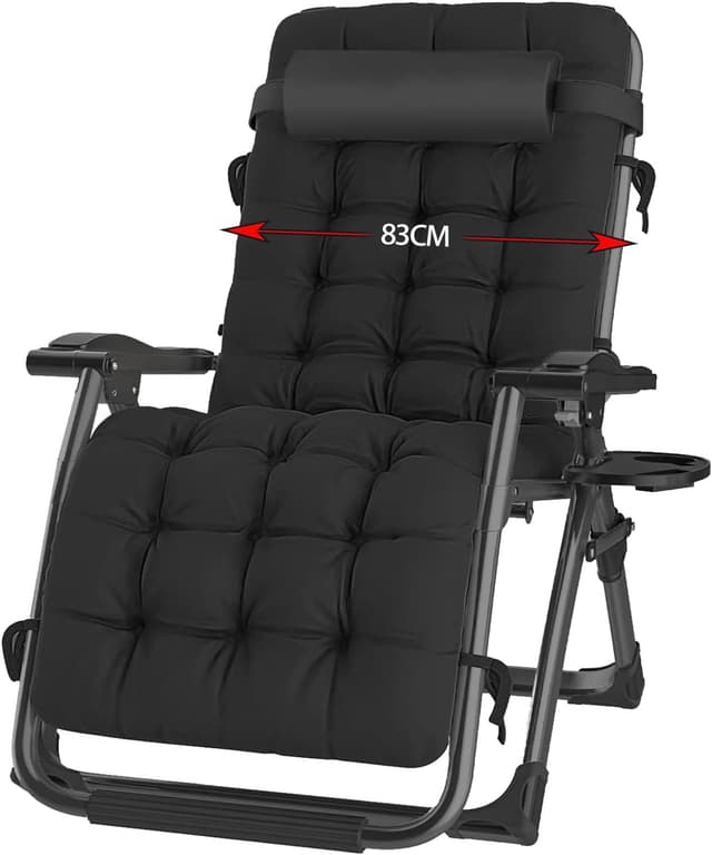 Detalle de Sedia a sdraio pieghevole Hengriacly con copertura, schienale regolabile e portata 240 kg