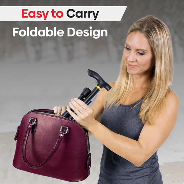 Thumbnail 5 de Folding Extendable Walking Stick Lightweight 3‑Fold