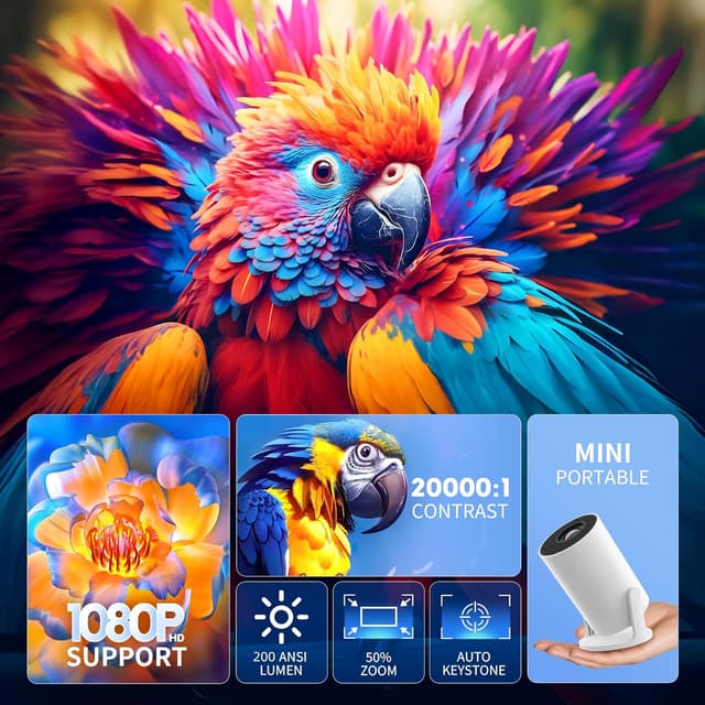 Detalle de Yoton Y4 Mini Projector 200 ANSI Lumens 📽