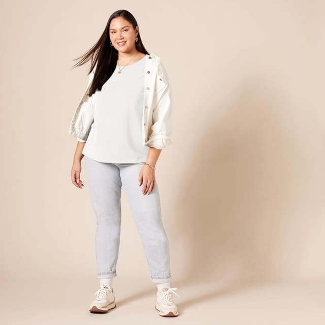 Thumbnail 6 de T-shirt à manches courtes Amazon Essentials pour femme – coupe standard, col en V (packs multiples)