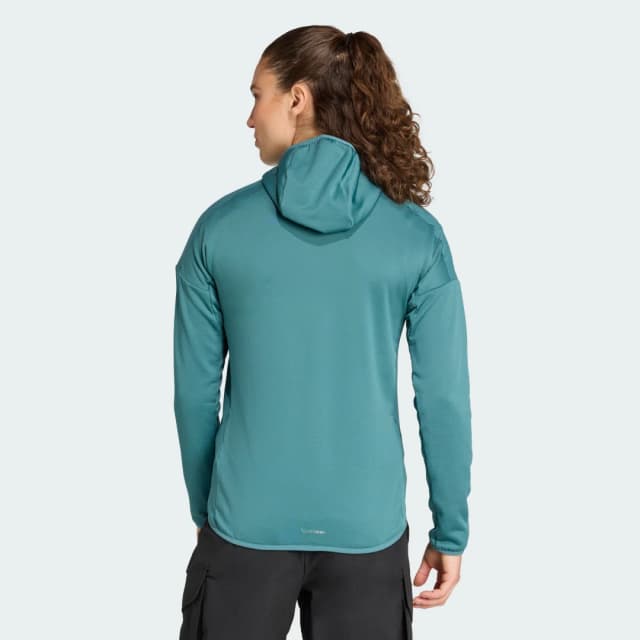 Detalle 2 de adidas Terrex Xperior Climawarm+ Wind Light Fleece con capucha, chaqueta verde