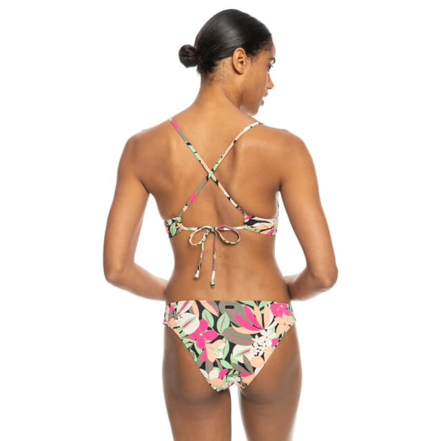 Detalle de Roxy Printed Beach Classics bikini deportivo para mujer, con copa A/B/C y almohadillas extraíbles
