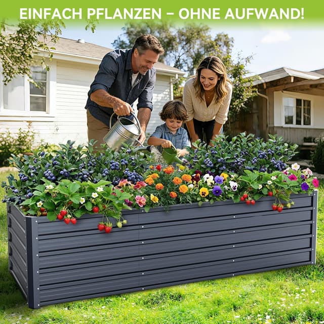 Thumbnail 1 de Ohuhu Metall Hochbeet 240x90x60 cm