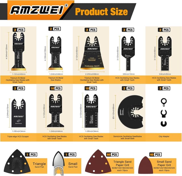 Thumbnail 1 de 156PCS Multitool Blades Kit 156 for Oscillating Tool Accessories 🛠