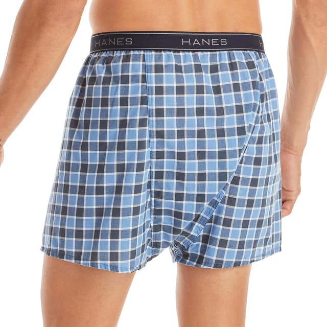 Detalle de Men’s Tartan Hanes Boxer Briefs (6-Pack) with Cool Comfort