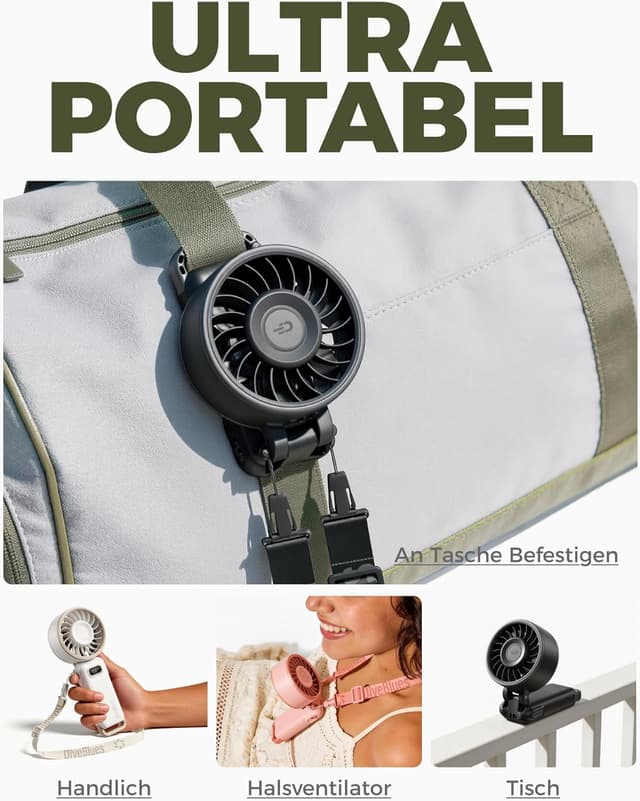 Thumbnail 6 de Diveblues Akku-Handventilator mit 188 g Mini-Lüfter