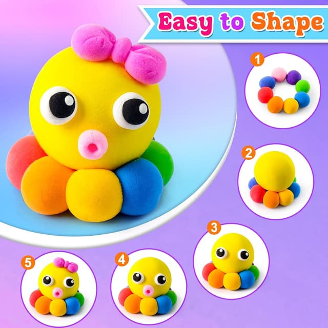 Detalle de FENSHWIN Air Dry Clay 44 Colours Kit