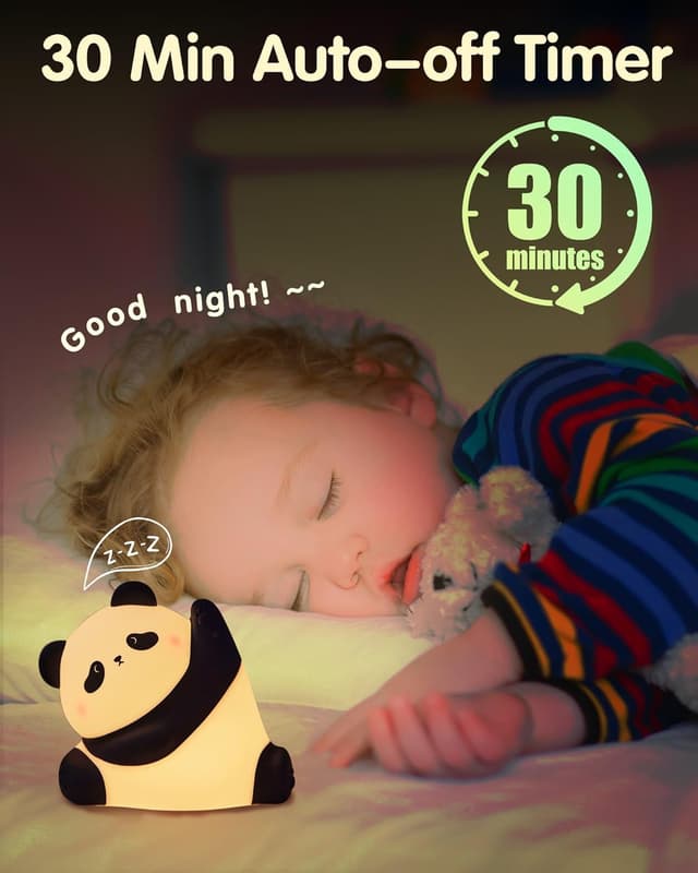 Detalle de Panda Night Light 1200mAh rechargeable soft lamp