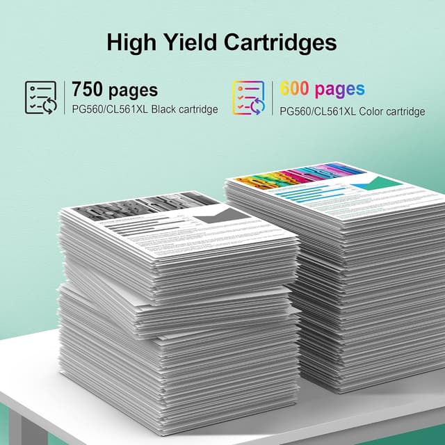 Detalle de Salols 560XL 561XL Ink Cartridges for Canon TS Series