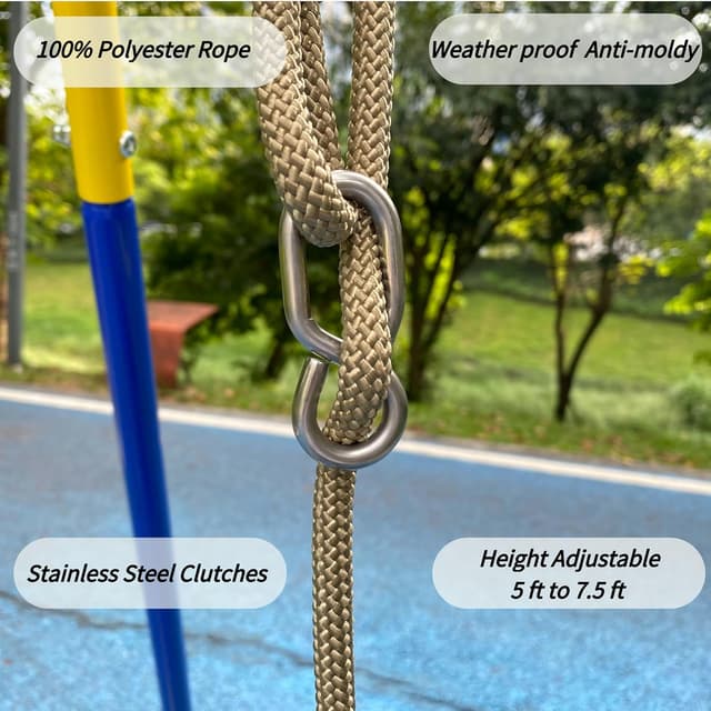 Detalle 1 de SELEWARE Babyschaukel Set mit 4 Karabinern