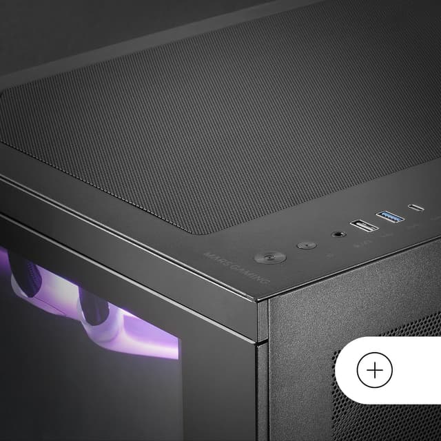 Detalle 2 de Mars Gaming MC-3TCORE (ATX custom) con triplo vetro temperato rimovibile e supporto liquido fino a 360 mm