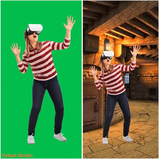 Detalle de Green Screen Fotohintergrund 1,5x2 m (Bonvvie) aus Musselin – faltbar für Chromakey in Foto & Video