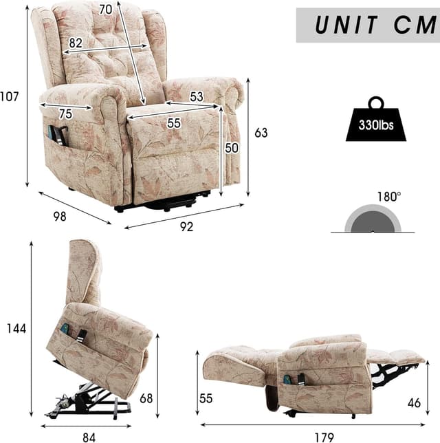 Thumbnail 1 de LANTRO JS Electric Riser Recliner Chair 300 lbs