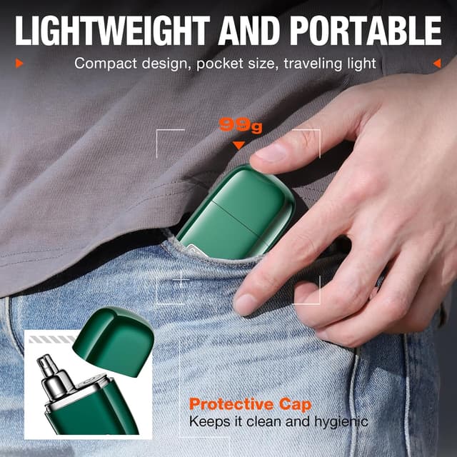 Detalle de yoose Nasenhaartrimmer (IPX7, Edelstahlklingen) für Herren & Frauen – schmerzfreies Trimmen