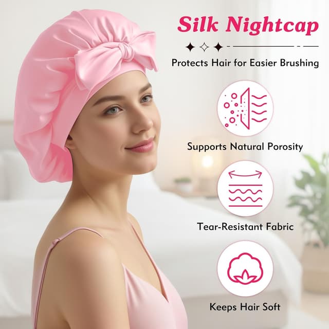 Thumbnail 2 de Satin Seidenhaube zum Schlafen