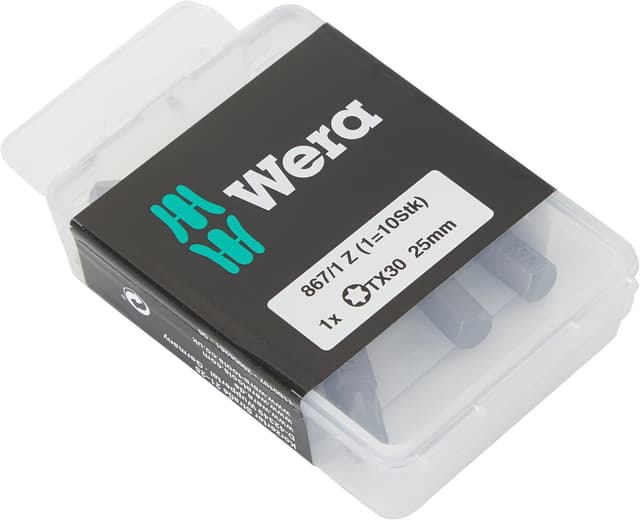 Detalle 2 de Wera 867/1 Z TX 30 DIY – Jeu d’embouts extra-rigides 1/4" (10 pièces)
