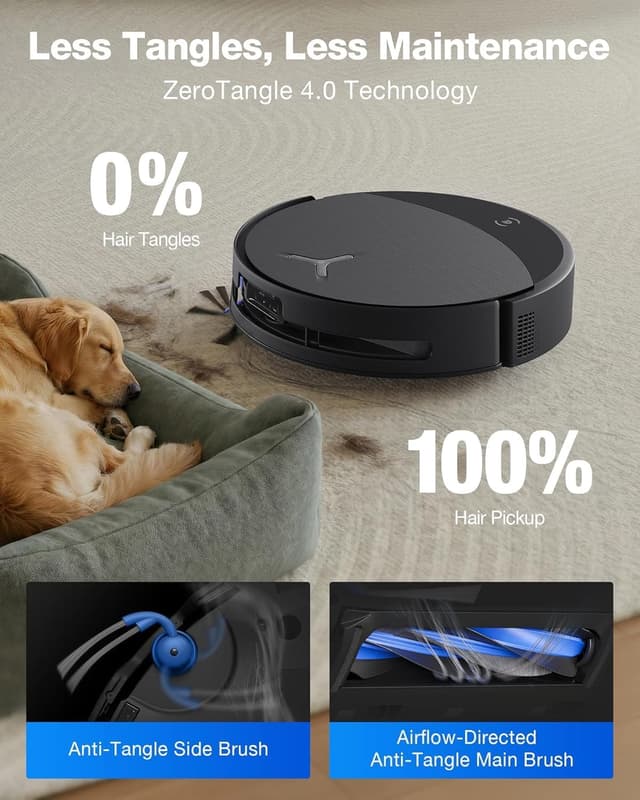 Detalle de ECOVACS DEEBOT T90 PRO OMNI robot vacuum & mop with 30,000Pa suction and self-cleaning OZMO roller