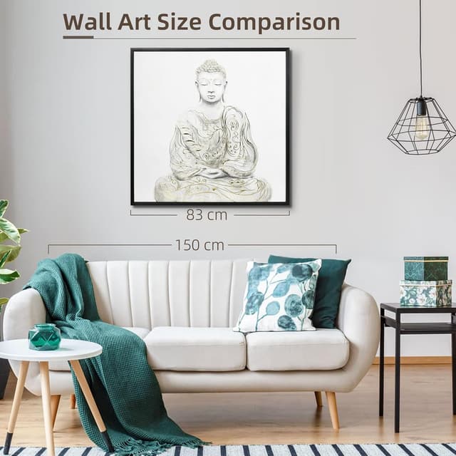 Thumbnail 5 de HOMCOM Cuadro Lienzo Buda 83x83 cm ✨ Decoración Artística