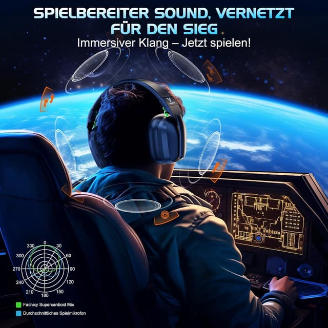 Thumbnail 1 de Vakedy HW11 Gaming Headset 50 mm